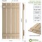 Ekena Millwork Rustic Four Board Spaced Board-n-Batten Rough Cedar Faux Wood Shutters, 23 1/2W x 24H, PR SHUBSS23X24RCPR - alternate 12